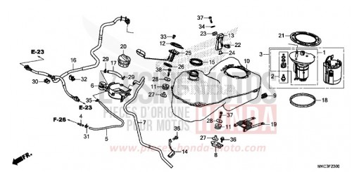 RESERVOIR A CARBURANT GL1800DAJ de 2018
